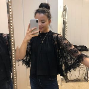 Zara lace sleeve top